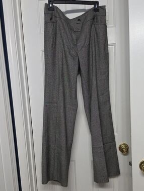 Rafaella Gray Flecked Wide-Leg Trousers